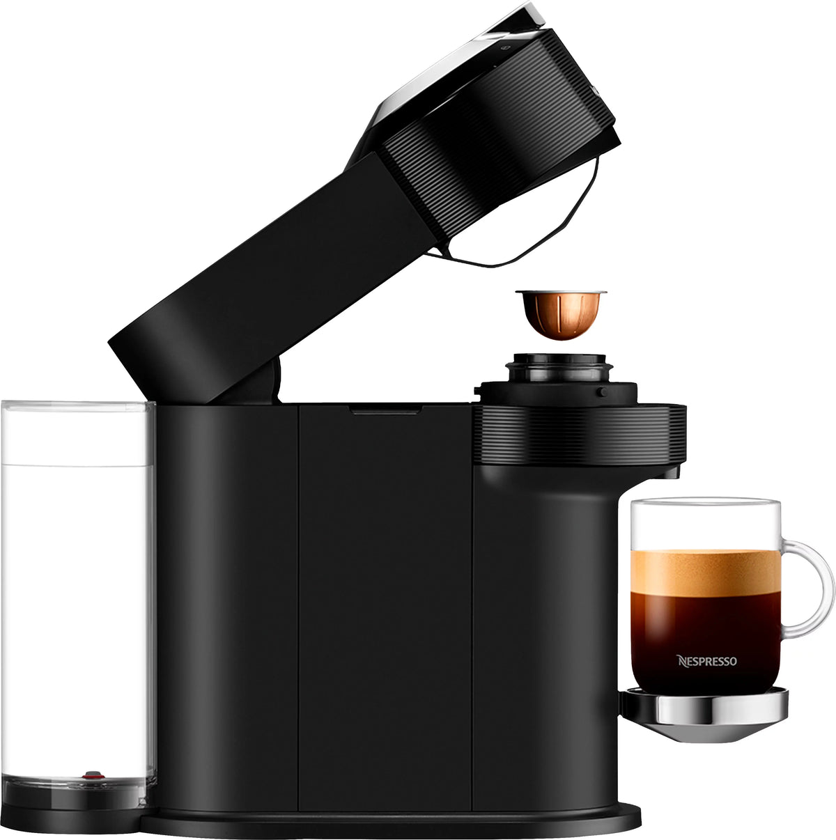 Black Coffee Maker with Milk Frother O3896