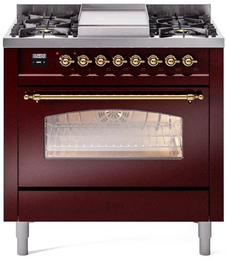 36 Dual Fuel Propane Gas Range N6977