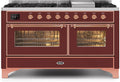 60 Dual Fuel Natural Gas Range Burgundy Copper Trim N67293