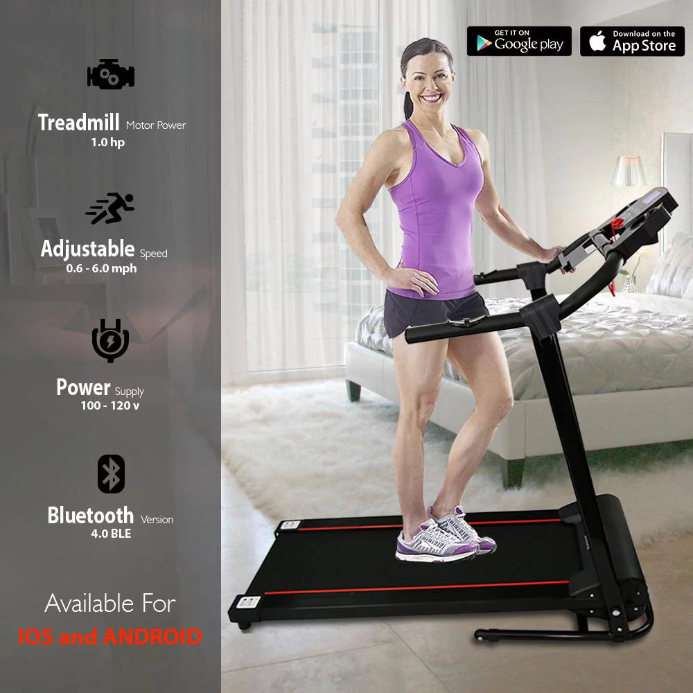 Foldable Treadmill with LCD V7480