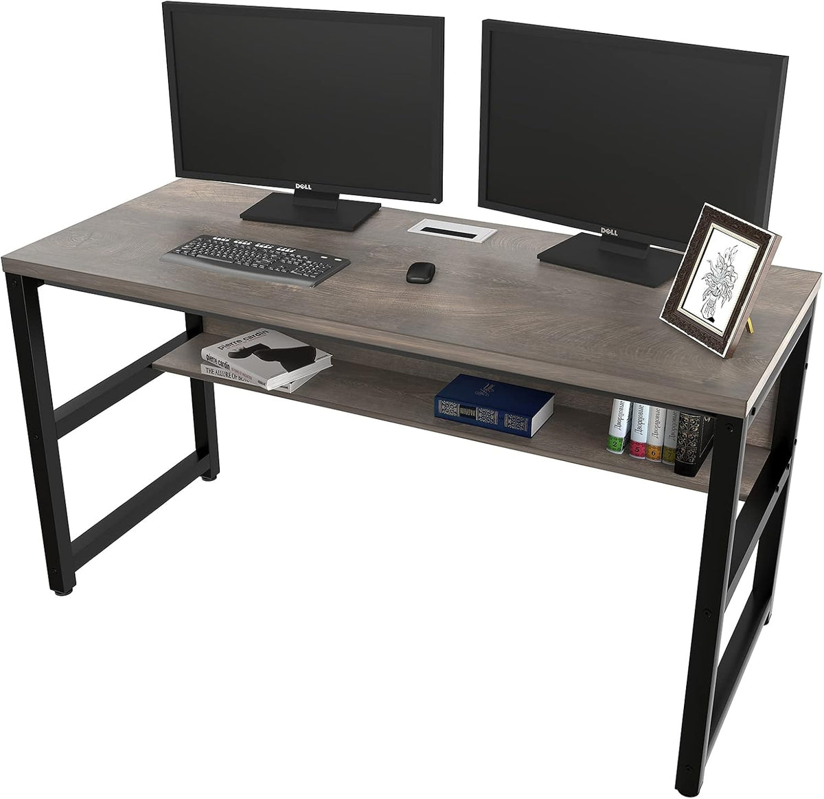 Computer Desk with Bookshelf T100