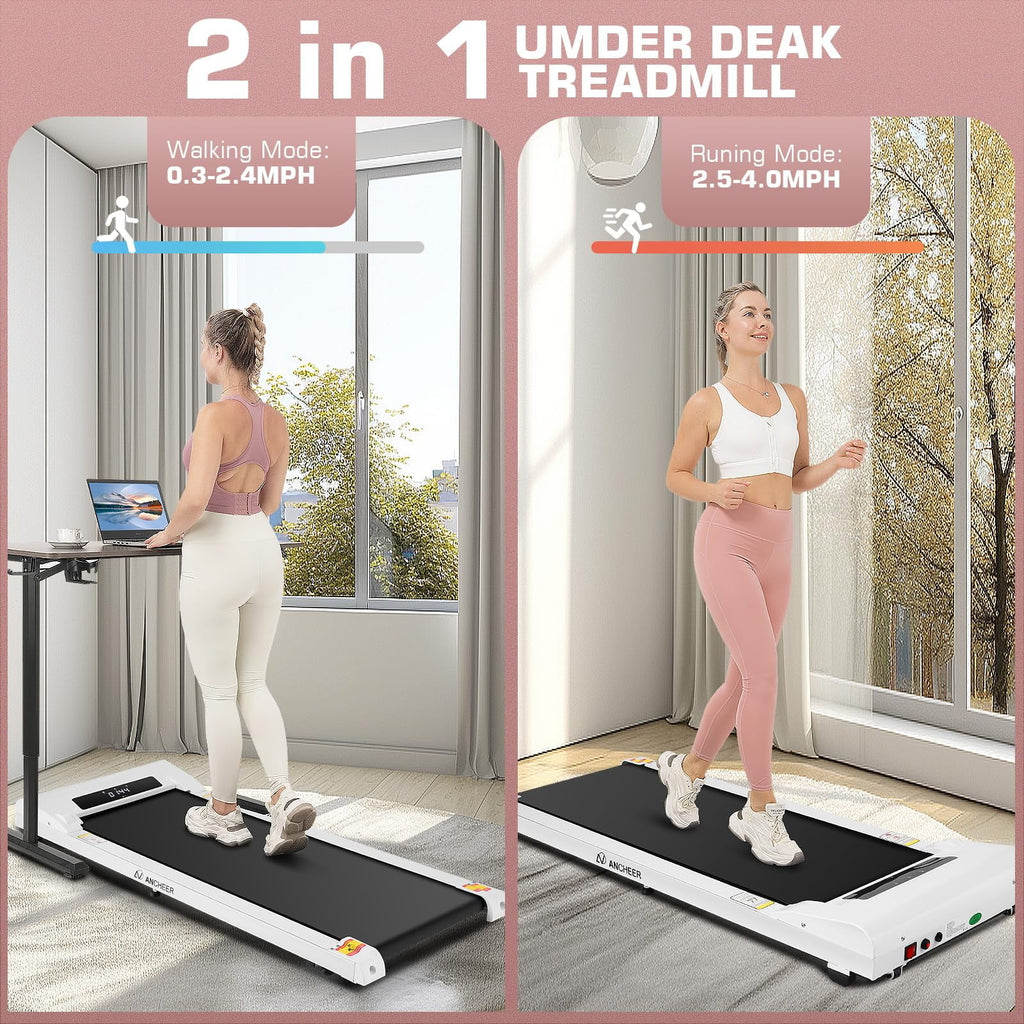 2.5HP Under Desk Treadmill with Remote Control E349