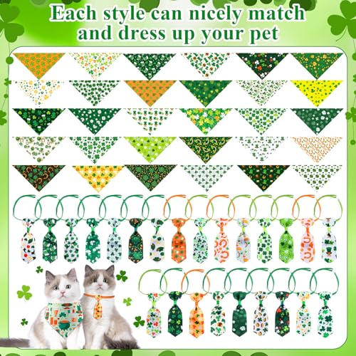 108 Pcs Dog Bandanas Bow Tie Set Plaid Pattern Adjustable Washable Reversible M3004