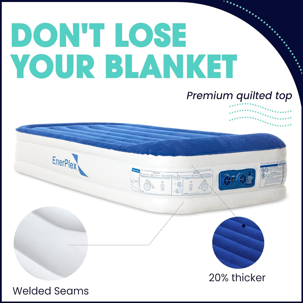 Queen Air Mattress with Built-in Dual Pump U540