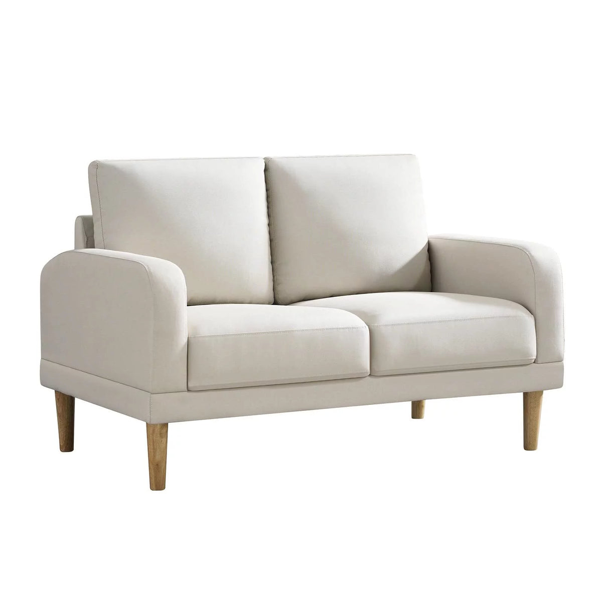 50" Beige Upholstered 2-Seater Loveseat Sofa C29813