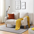 50" Beige Upholstered 2-Seater Loveseat Sofa C29813