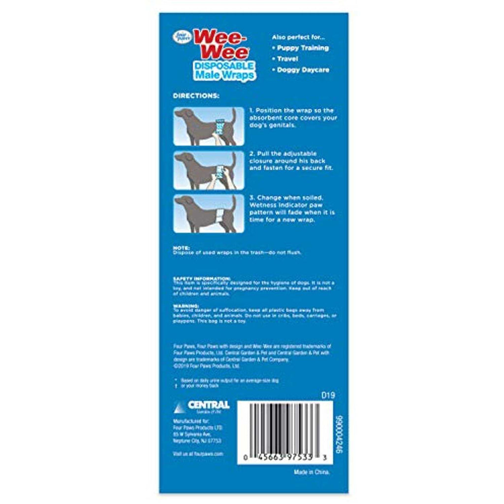 Disposable Male Dog Wraps W739438