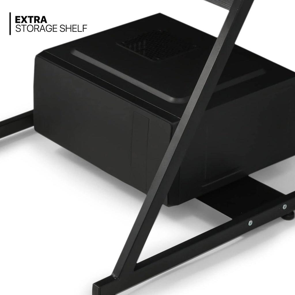 Black 3 Tier Z-Shape Computer Desk T121709
