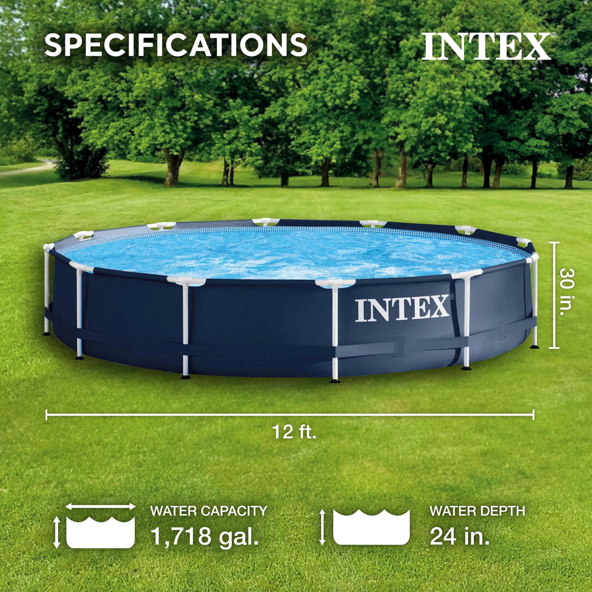 Metal Frame Above Ground Swimming Pool with Pump S2352