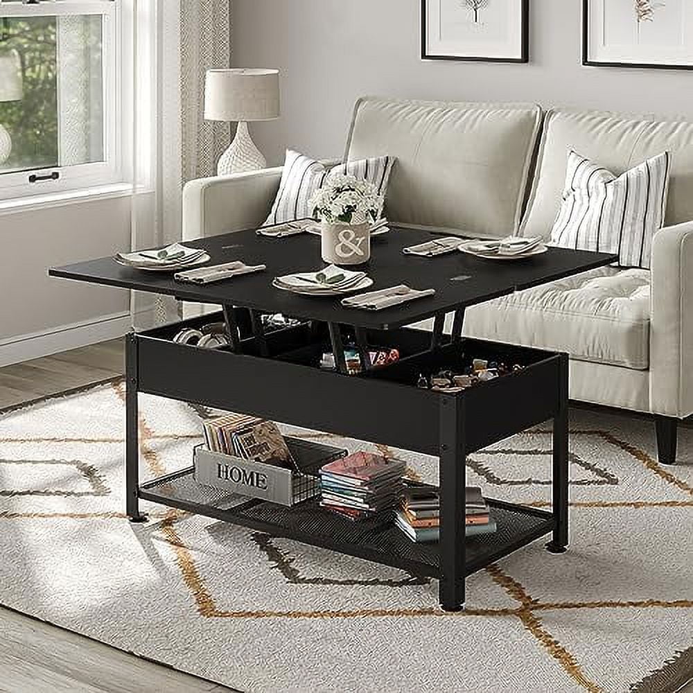 Lift Top Coffee Table with Hidden Compartment N65856