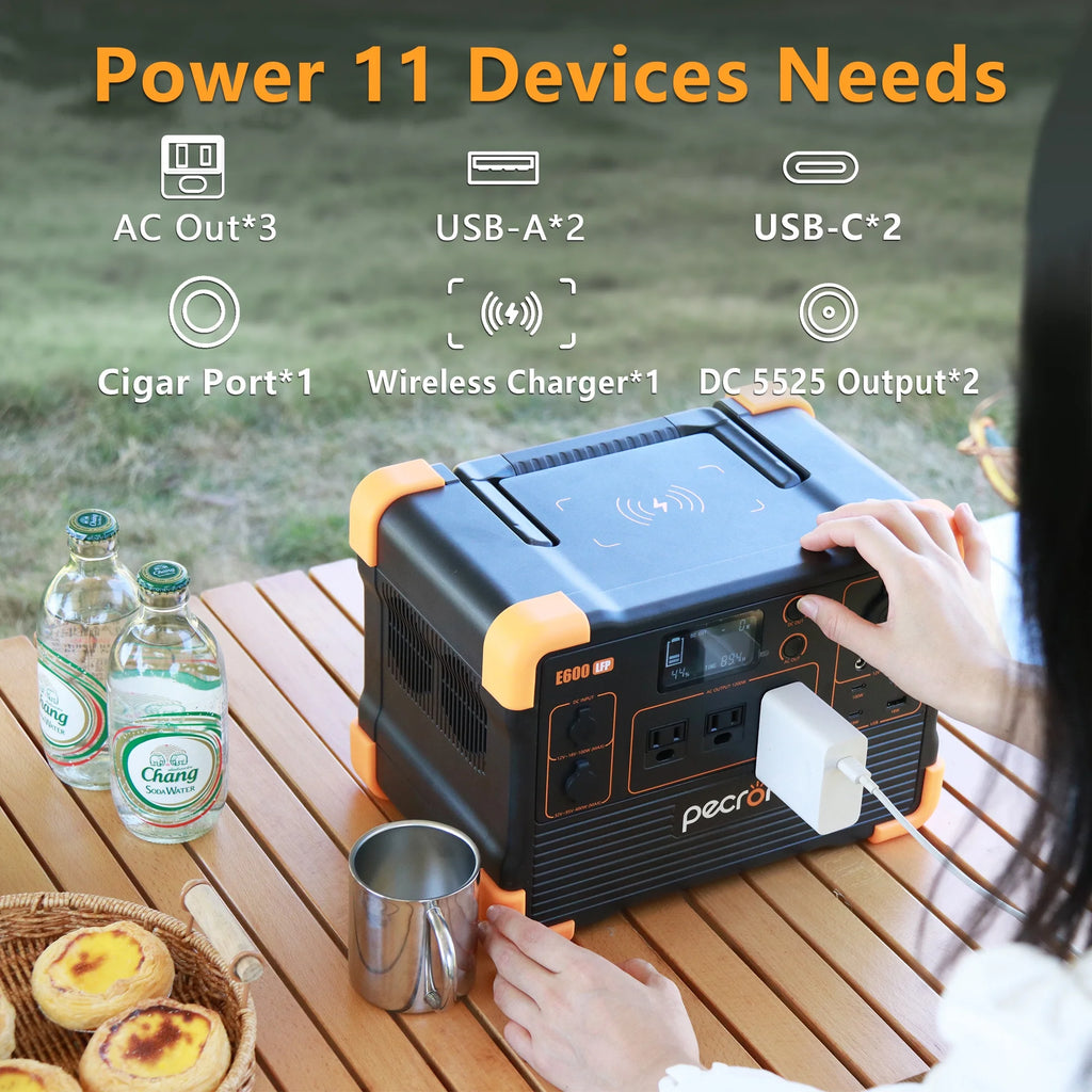 Portable Power Station 614Wh 1200W LiFePO4 Battery T612286