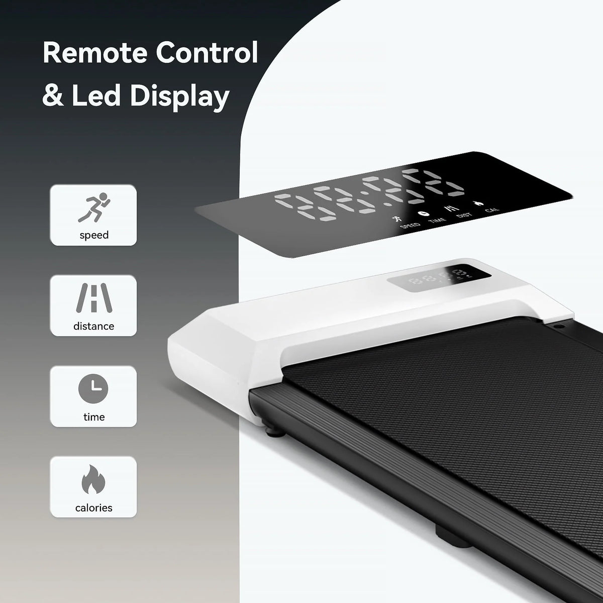 2 in 1 Walking Pad Treadmill with LED Display F23470