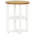 Oak Wood Side Table with Storage Shelf P837