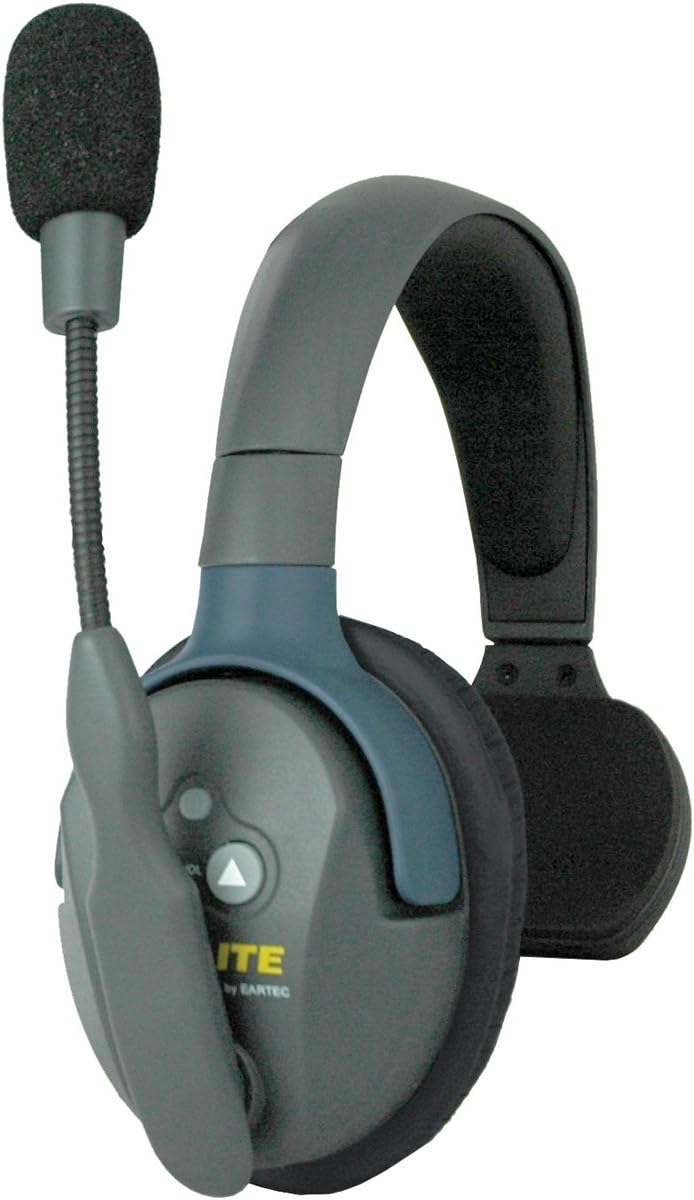 Full Duplex Wireless Intercom 2 Way Communication System with Single-Ear and Dual-Ear Headsets J5780