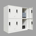 White Metal Storage Cabinet with 9 Doors H823