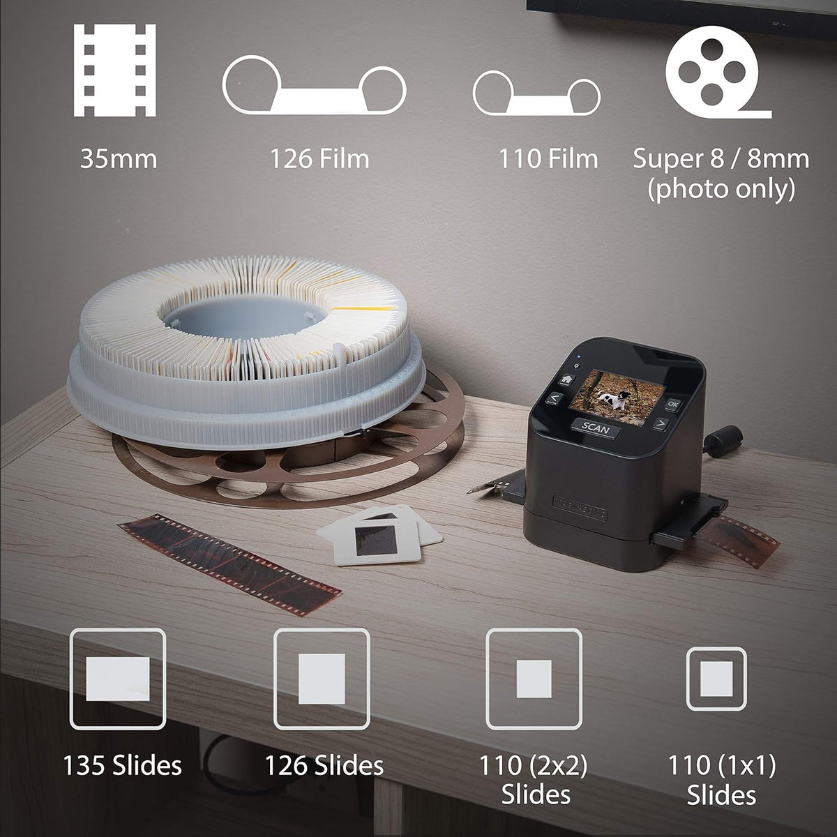 22MP Film & Slide Scanner with 2.4 LCD Screen P856441