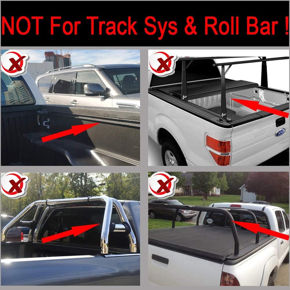 6.2ft Soft Vinyl Roll up Tonneau Cover Z83569