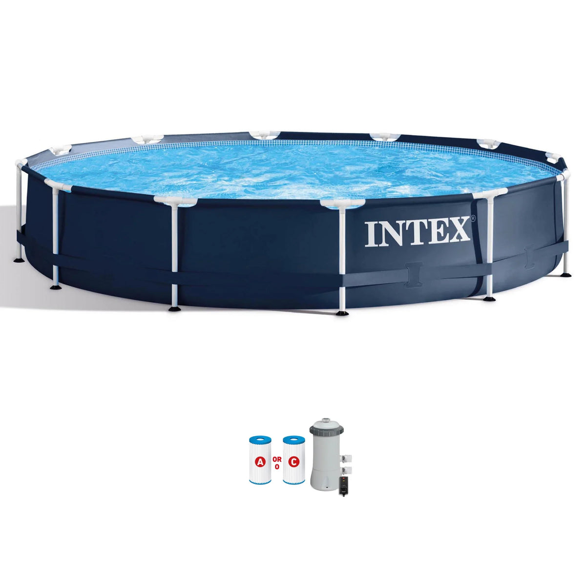 Metal Frame Above Ground Swimming Pool with Pump S2352