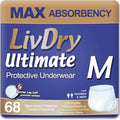 Adult Incontinence Underwear, Medium, 68-Pack X72619