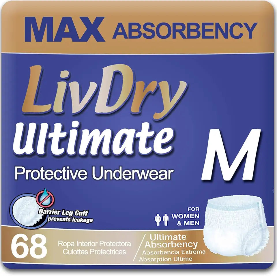 Adult Incontinence Underwear, Medium, 68-Pack X72619