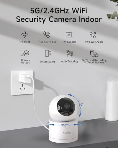 2K Pan/Tilt Indoor Security Camera J20870