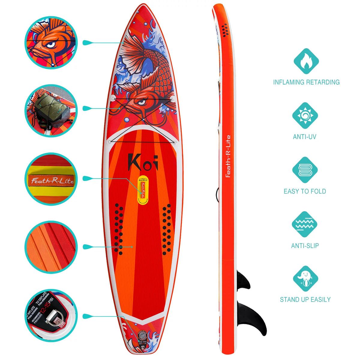 Inflatable Stand Up Paddle Board 11'6''x30''x6'' with Backpack Pump Paddle U856