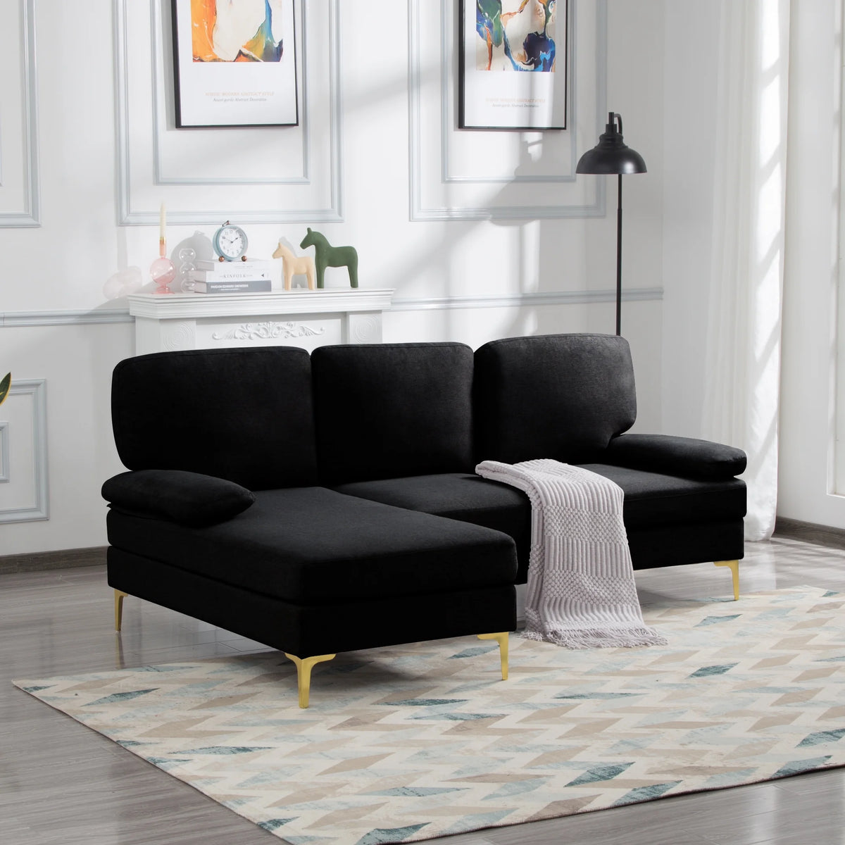 79.5 inch Left Hand Facing Sectional Sofa O9500