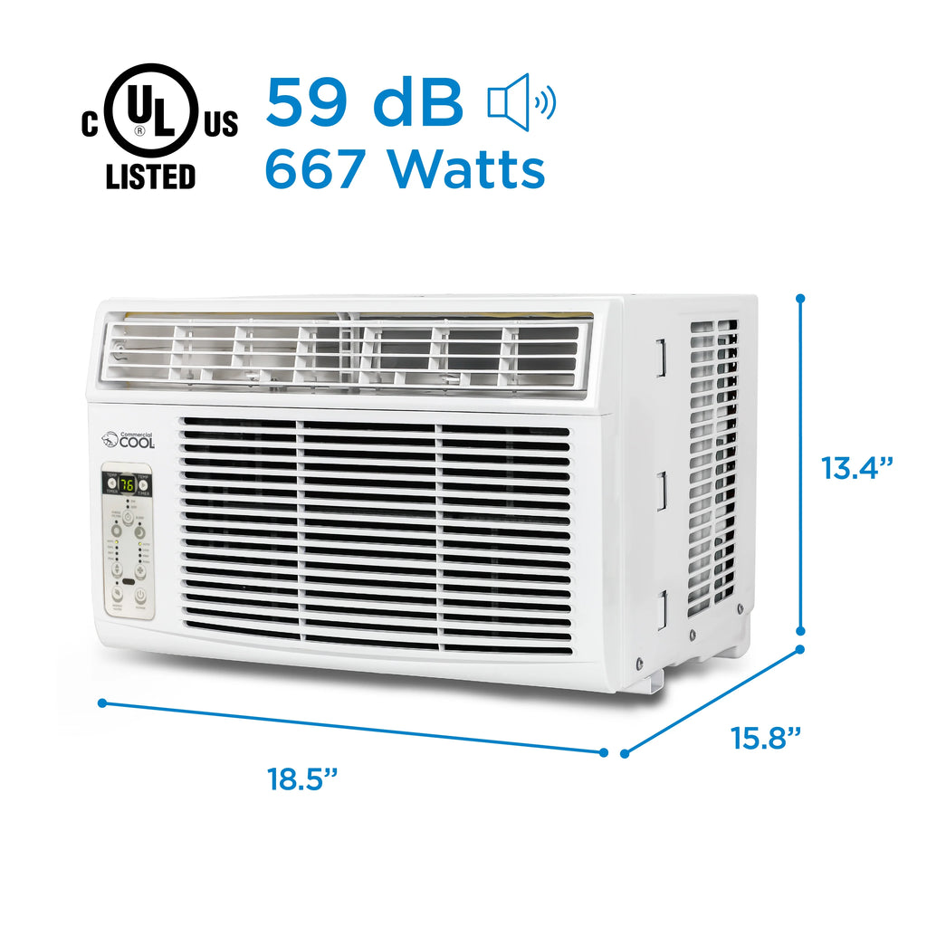 8,000 BTU White Window Air Conditioner with Remote Control B6325
