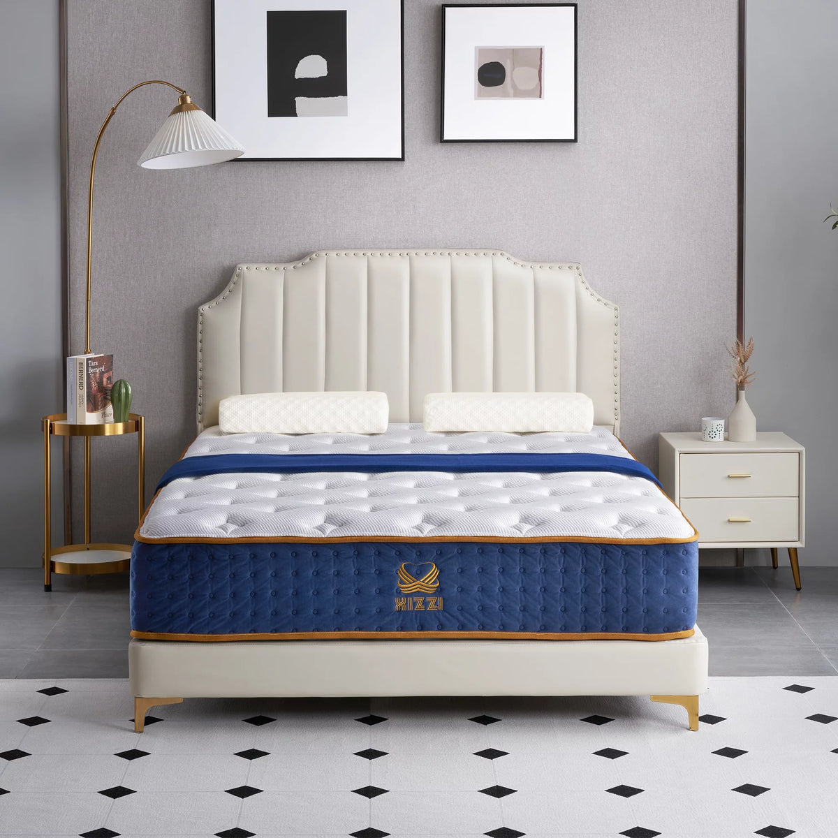 12 Inch Medium-Firm Hybrid Mattress with Cooling Gel Memory Foam C9358