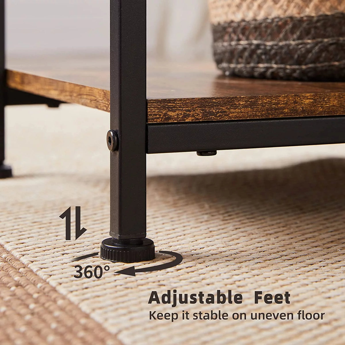 2-Tier Side Table with Storage Shelf Q3554