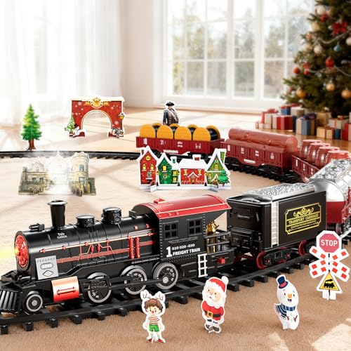 Electric Alloy Train Toy with Sound, Lights and Smoke N129