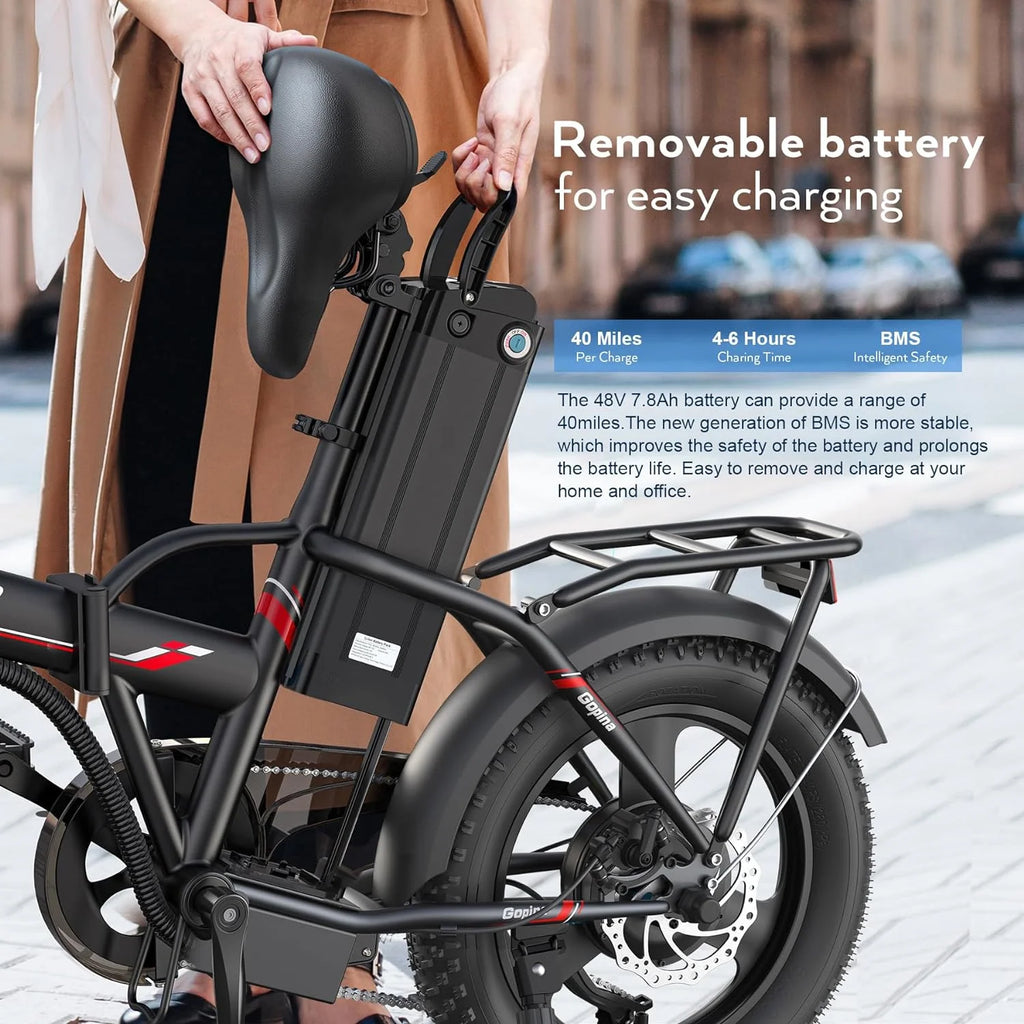350W Fat Tire Folding Electric Bike A520
