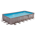 24 x 12 x 4.5' Rectangle Above Ground Frame Swimming Pool Set B565