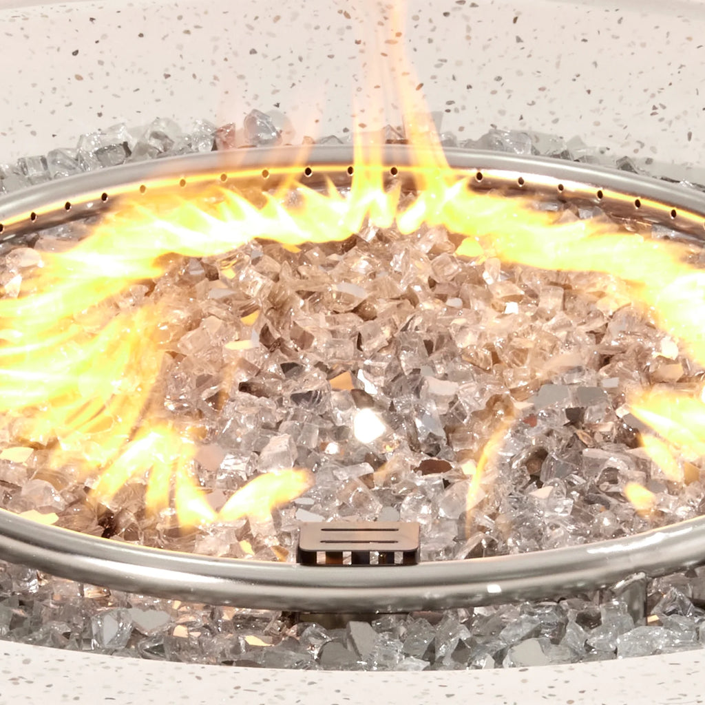40.5-inch Round Propane Fire Pit Coffee Table S231