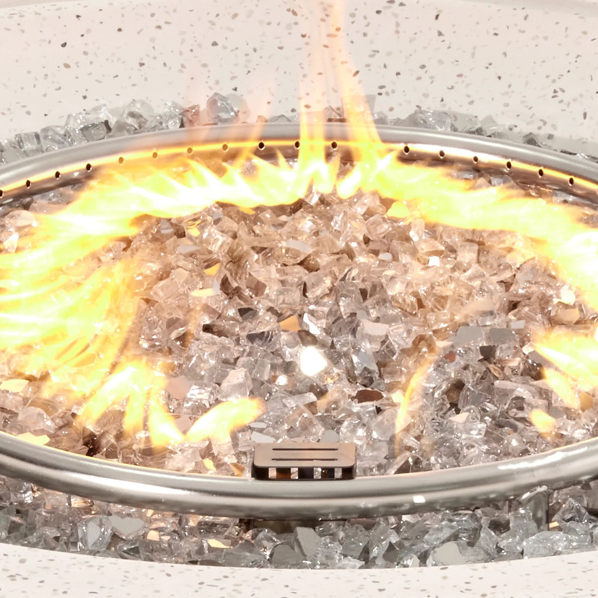 40.5-inch Round Propane Fire Pit Coffee Table S231