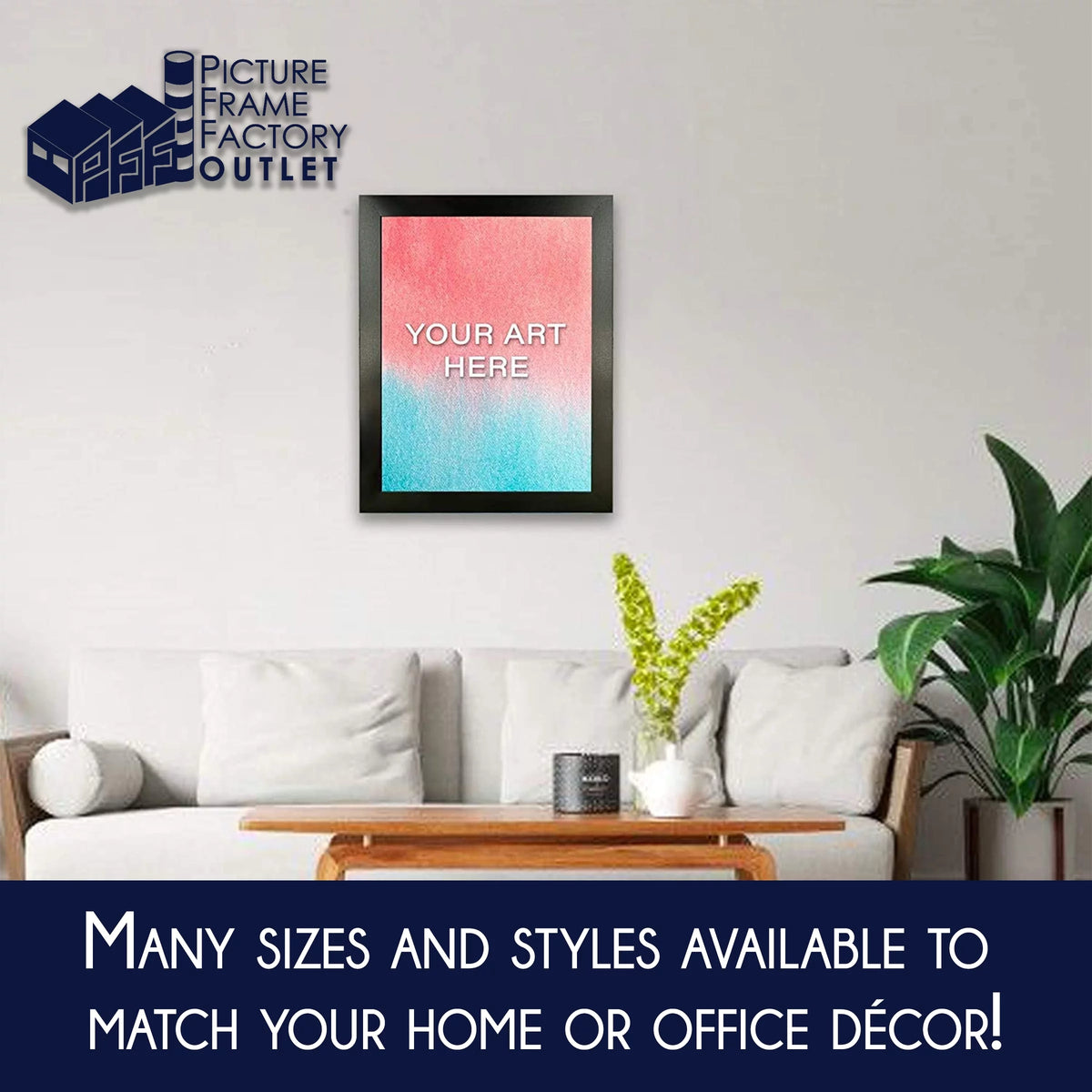 15x24 Inch Black Picture Frame D51196