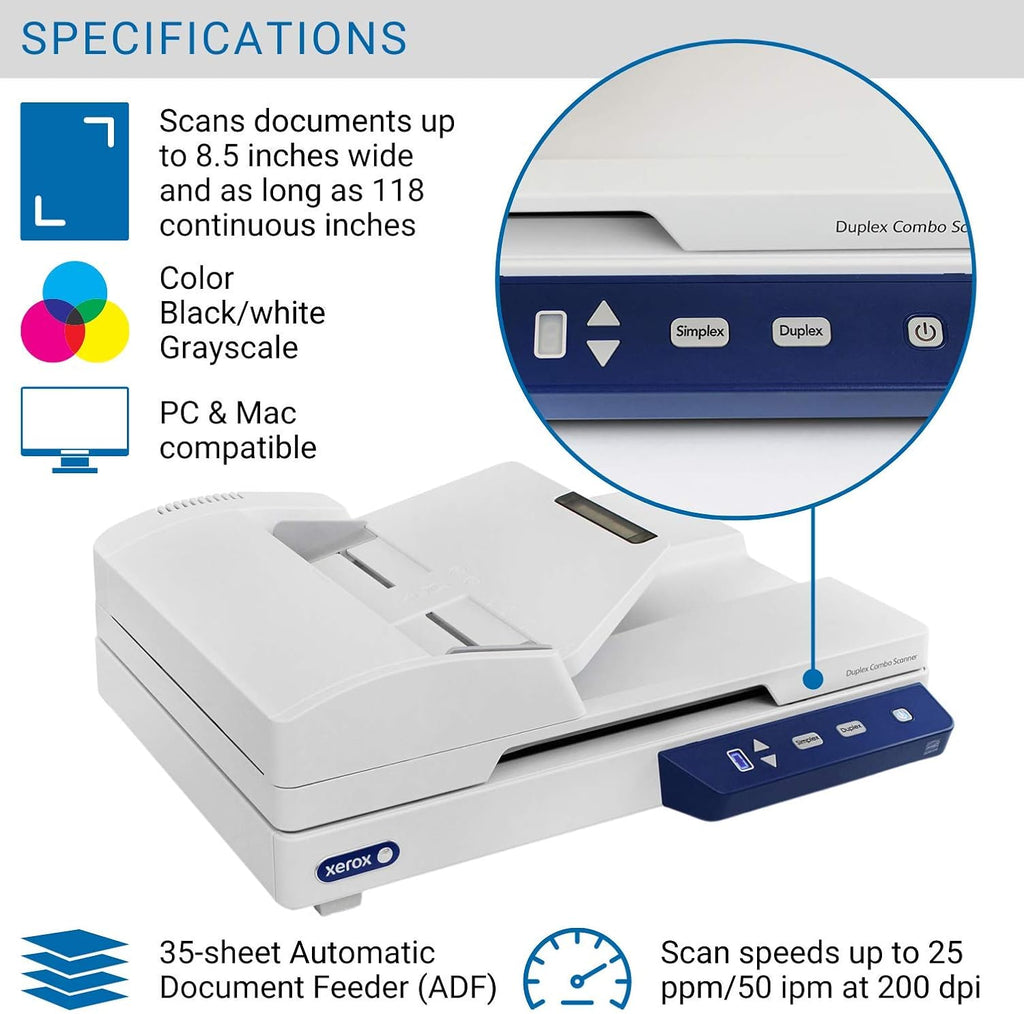 Flatbed Document Scanner with Automatic Document Feeder I663678