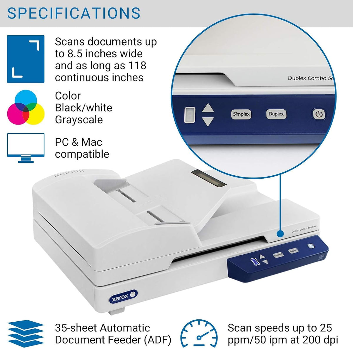Flatbed Document Scanner with Automatic Document Feeder I663678