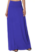 Plus Casual Draped Jersey Long Maxi Skirt P15990