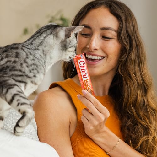 Lickable Purée Natural Cat Treats Chicken Recipe 32 Tubes J189
