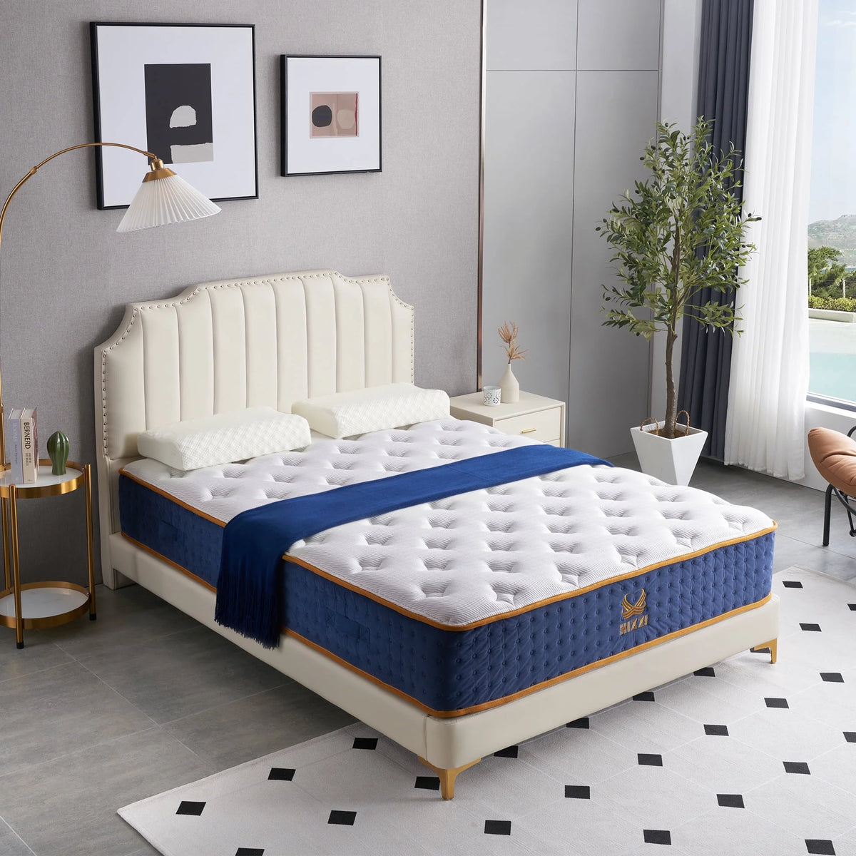 12 Inch Medium-Firm Hybrid Mattress with Cooling Gel Memory Foam C9358