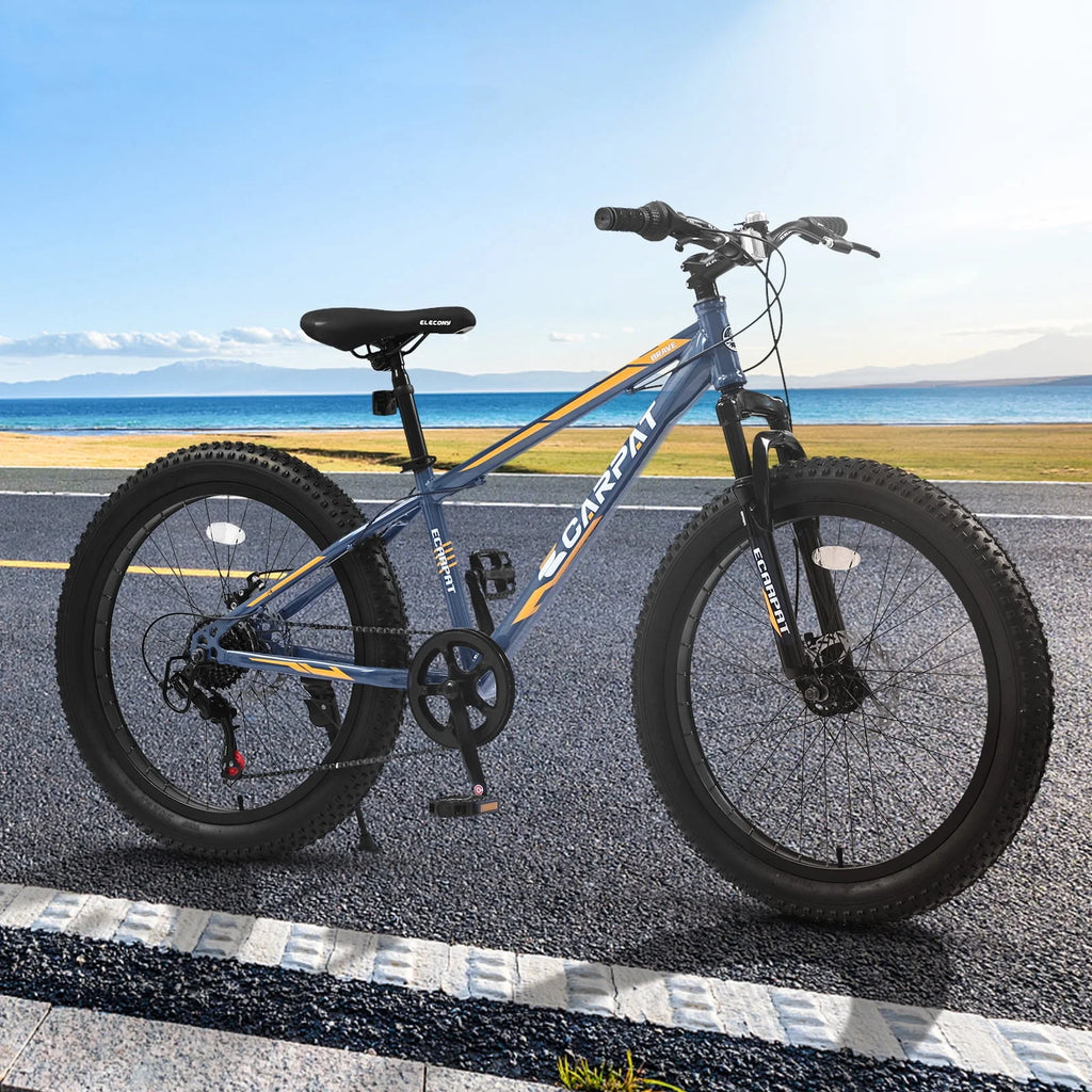 Green 24 inch Fat Tire Mountain Bike W574811