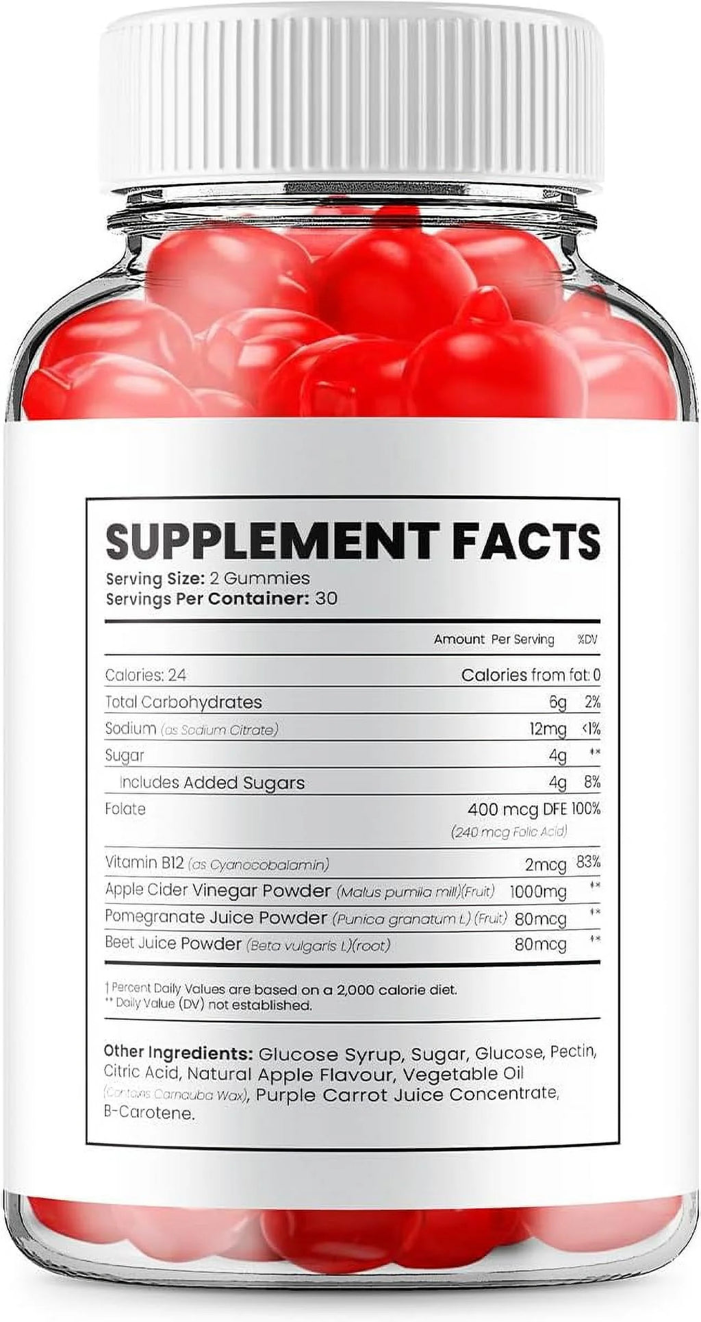Apple Cider Vinegar Dietary Supplement 60 Gummies C193