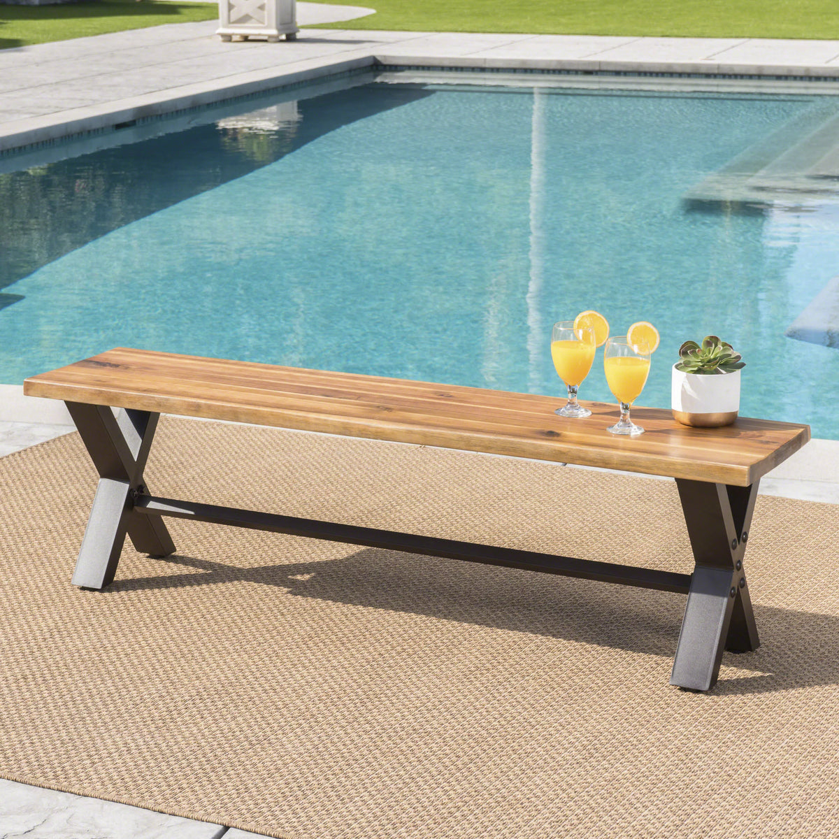 Acacia Wood Dining Bench E52911