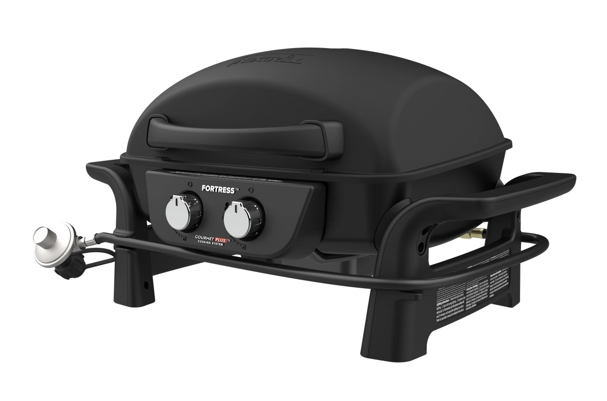 1 Burner Cast Aluminum Tabletop Propane Gas Grill Black F3669