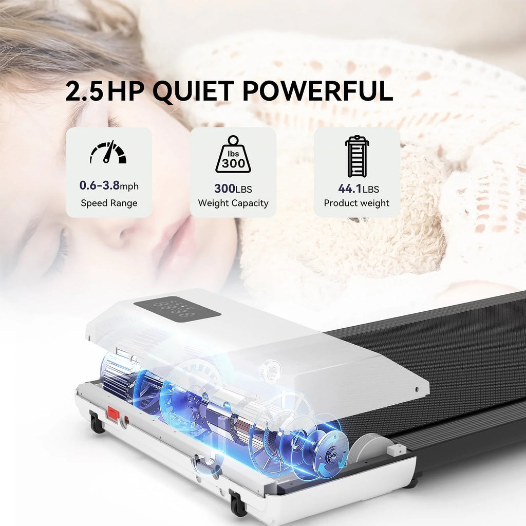 2 in 1 Walking Pad Treadmill with LED Display F23470