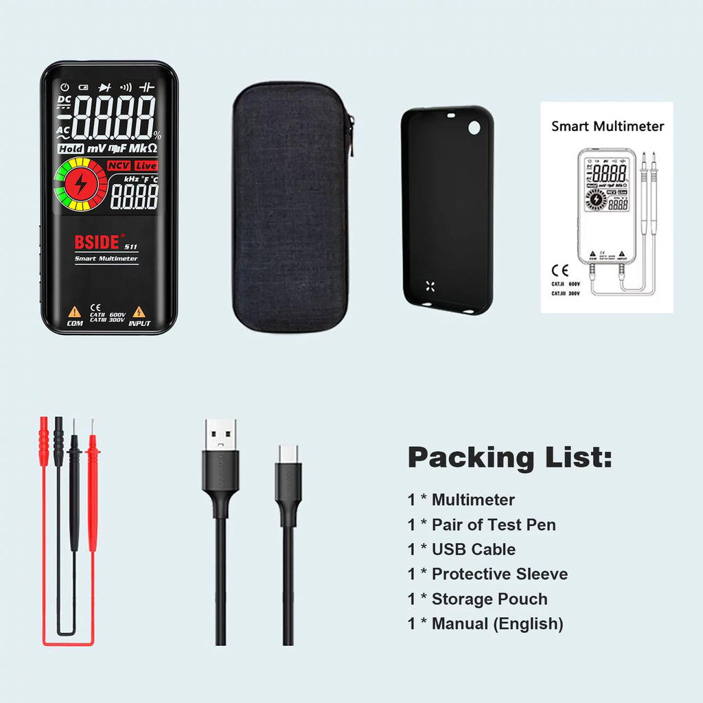 9999 Counts Digital Multimeter J259
