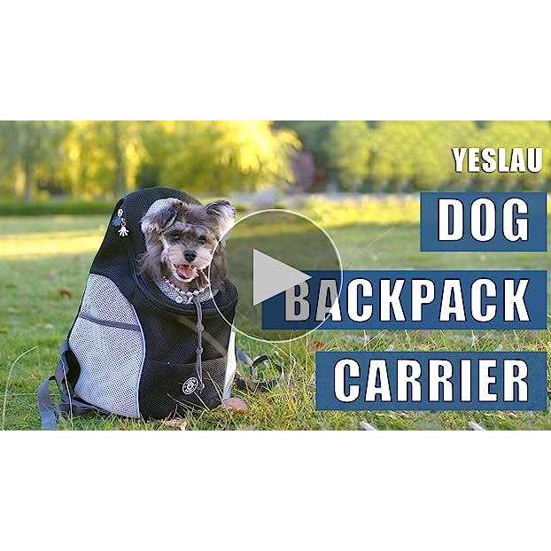 Dog Backpack Carrier Pet Carrier for Small Medium Dogs Travel Bag Breathable Adjustable with Safety Reflective Strips E508423