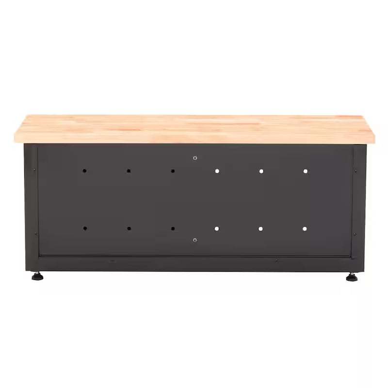 Black Steel Storage Bench K352460