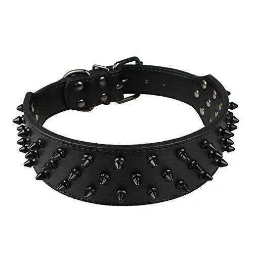 Black Spiked Studded Dog Collar A586242